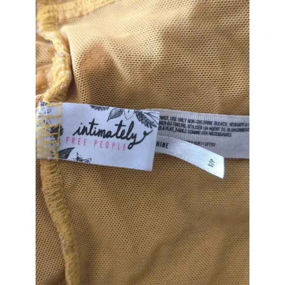 Free People Intimately Everyday Lace Bralette yellow Size S - Picture 4 of 6